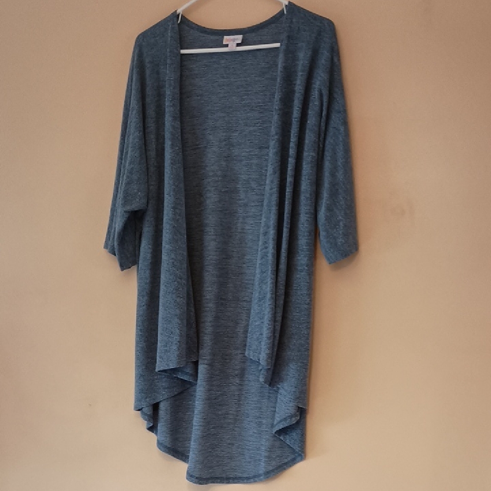 LuLaRoe Heathered Blue Draped Cardigan
